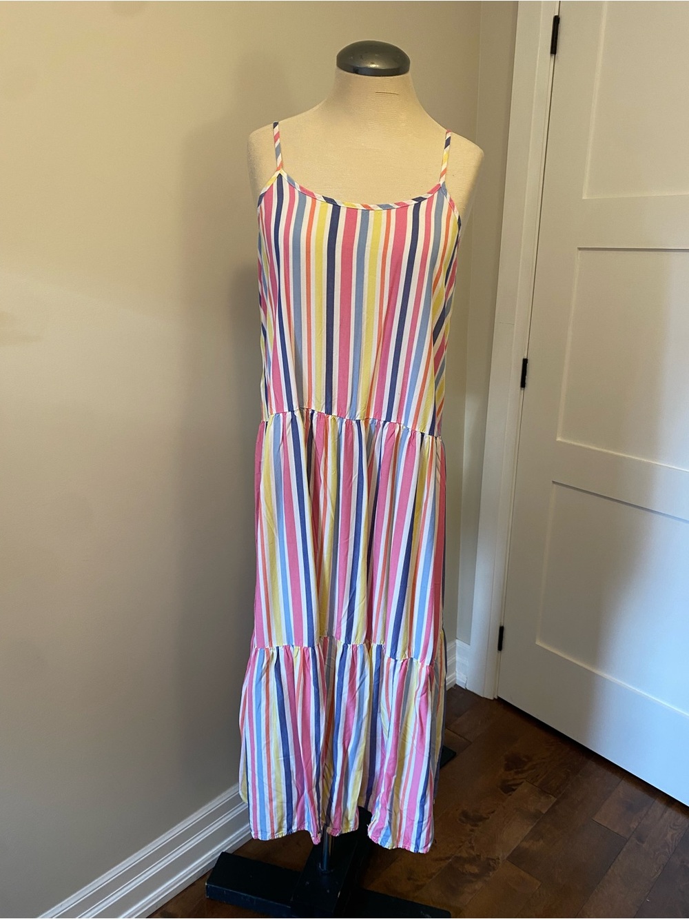 Joe Fresh Multicolor Vertical Stripe Maxi Sundress